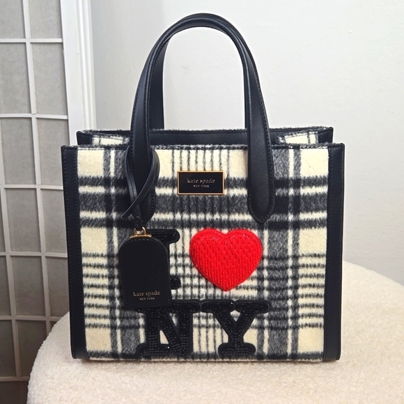 Kate Spade Manhattan Studio Plaid Small Tote - Picture 1 of 8